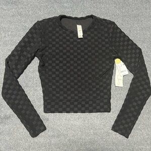 Free People Seea Checkered Longsleeve